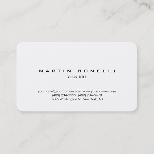 Rounded Corner Plain Professional Business Card