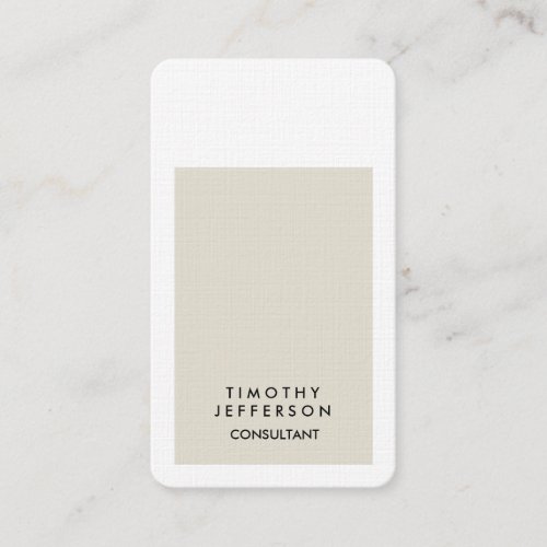 Rounded Corner Premium Linen Elegant Modern Business Card