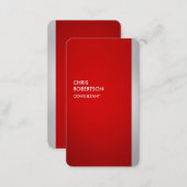 Rounded Corner Red Gray Vertical Business Card (Front/Back)