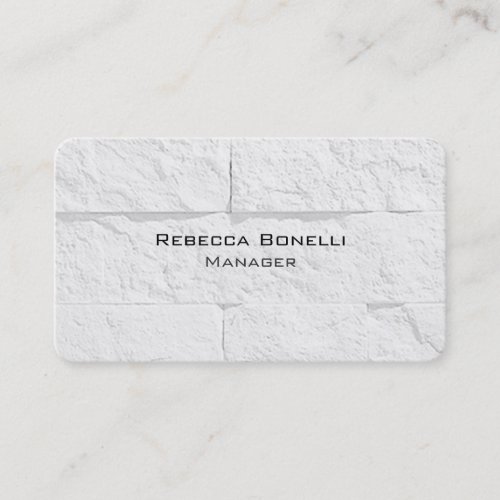 Rounded Corner Stone Wall Unique Modern Minimalist Business Card