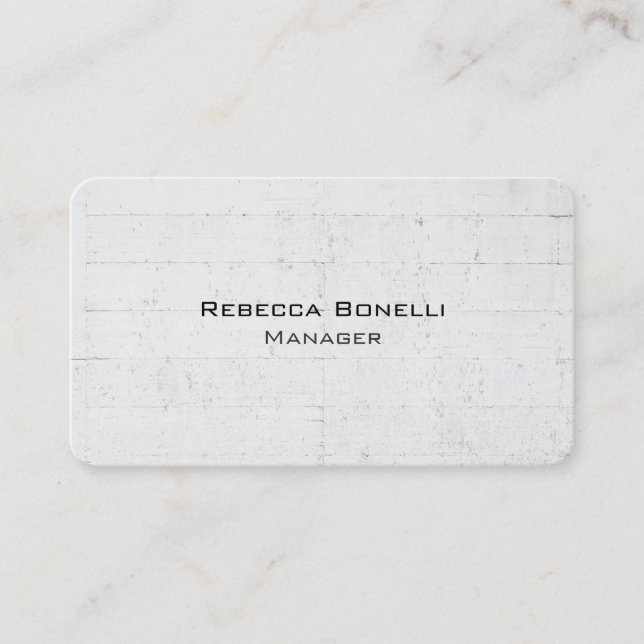 Rounded Corner Wall Brick Unique Modern Minimalist Business Card (Front)