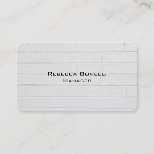 Rounded Corner Wall Brick Unique Modern Minimalist Business Card