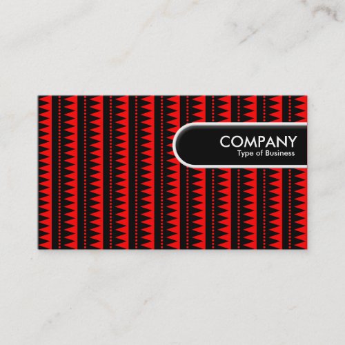 Rounded Edge Tag _ Aztec Pattern _ Red