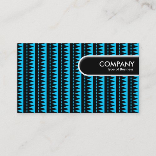 Rounded Edge Tag _ Aztec Pattern _ Sky Blue