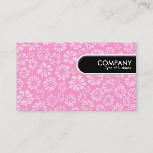 Rounded Edge Tag - Pink Floral (Front)