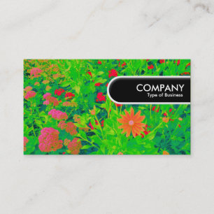 Rounded Edge Tag - Psychedelic Flower Bed