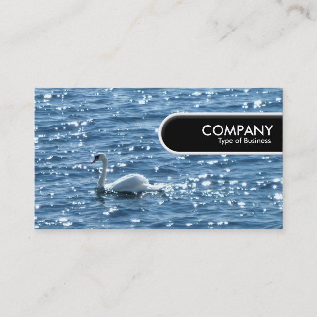Rounded Edge Tag - Swan (Front)