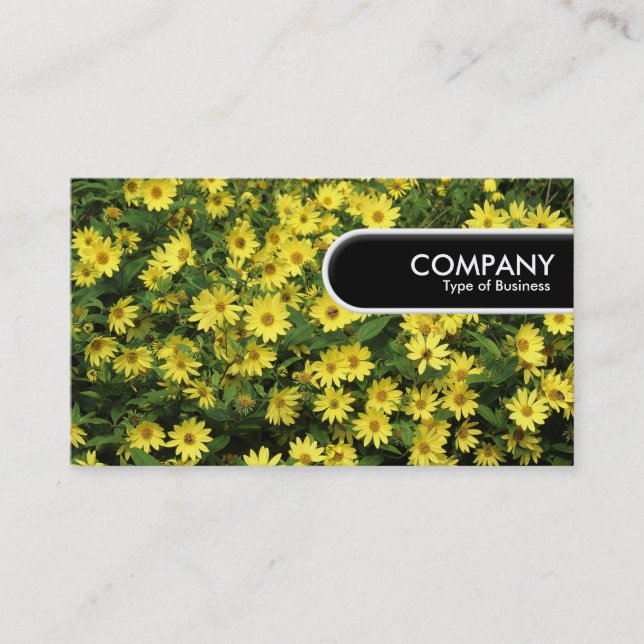 Rounded Edge Tag - Yellow Daisies (Front)