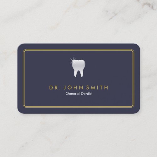 Rounded Frame Royal Blue Tooth Dental Appointment