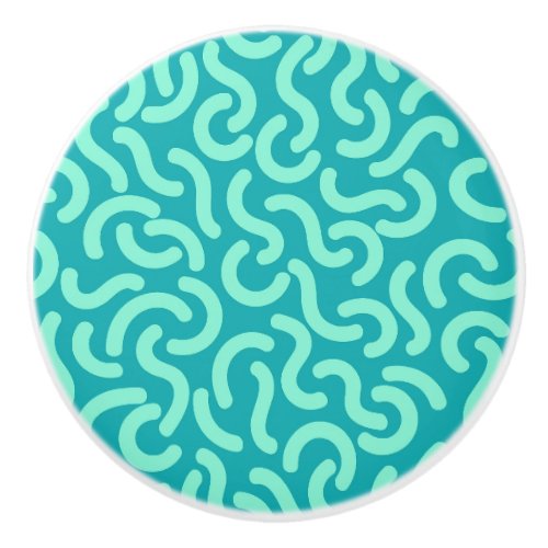 Rounded Lines Seamless Patterns Ceramic Knob