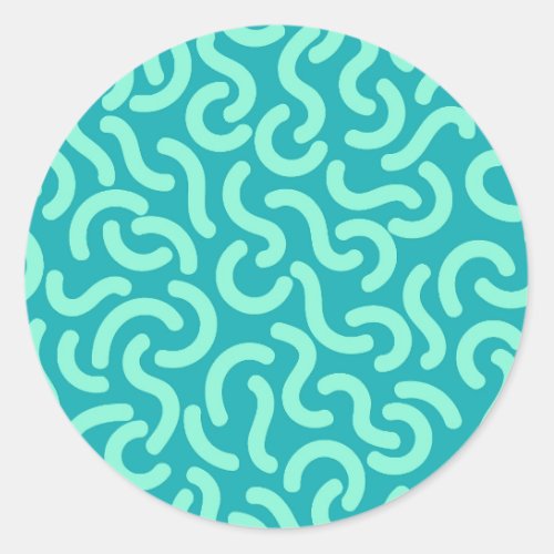 Rounded Lines Seamless Patterns Classic Round Sticker