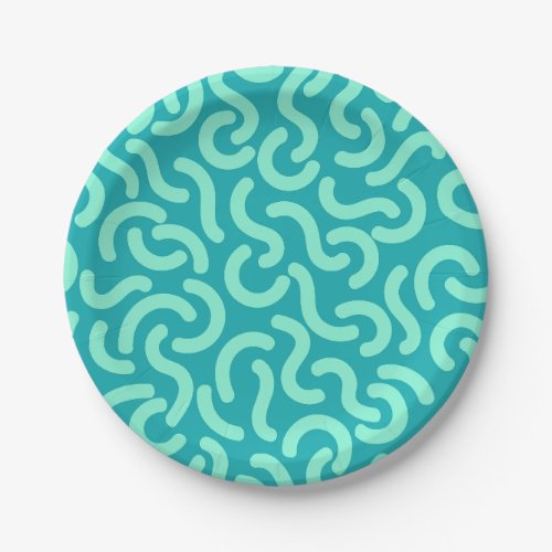 Rounded Lines Seamless Patterns Paper Plates