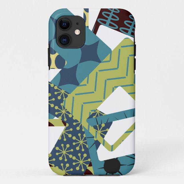 Rounded Mid-Century Modern Rectangles  Case-Mate iPhone Case (Back)