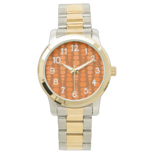 Rounded Orange Rectangles Watch