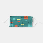 Rounded Rectangles Squares Teal Adult Cloth Face Mask (Front, Folded)