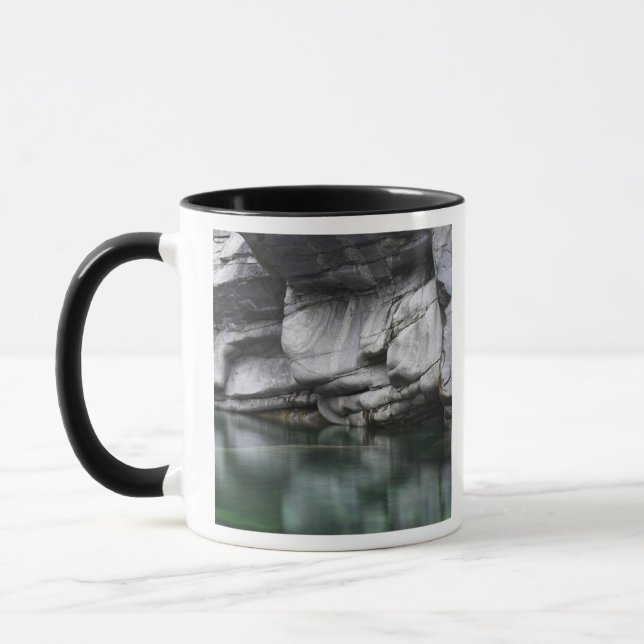 Rounded Rock Cliff by Verzasca River Mug (Left)