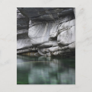 Rounded Rock Cliff by Verzasca River Postcard