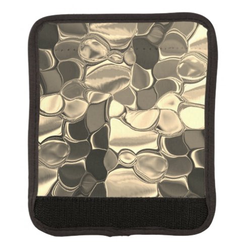 Rounded shapes in bronze color glossy light gold luggage handle wrap