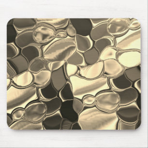 Rounded shapes in bronze color, glossy light gold? mouse pad