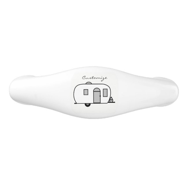 Rounded travel trailer Thunder_Cove Ceramic Drawer Pull (Front)