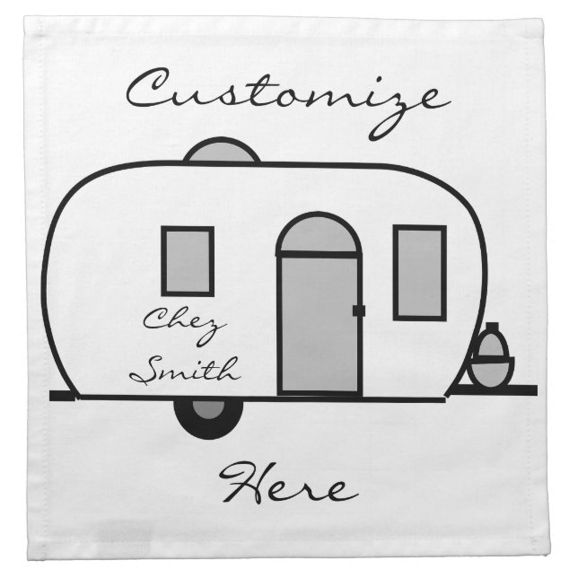 Rounded travel trailer Thunder_Cove Cloth Napkin (Front)