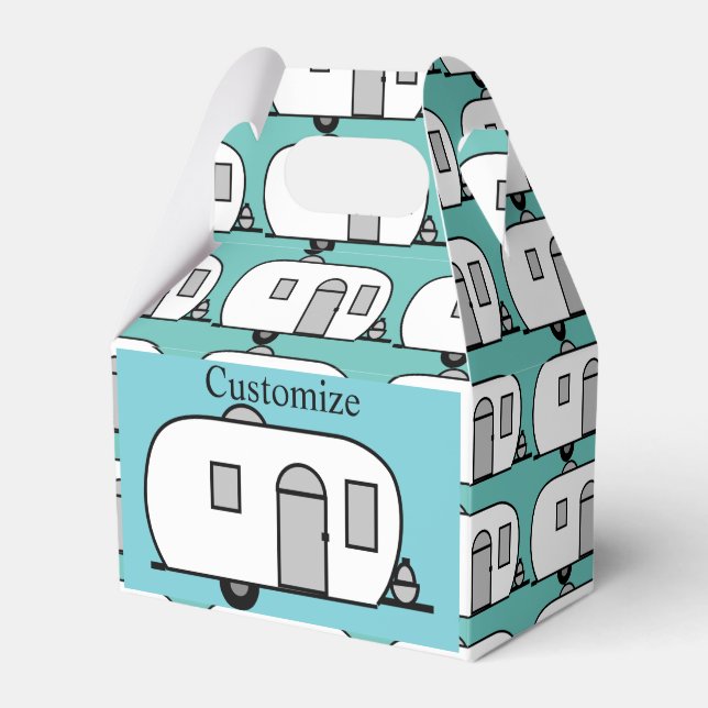 Rounded travel trailer Thunder_Cove Favor Boxes (Front Side)