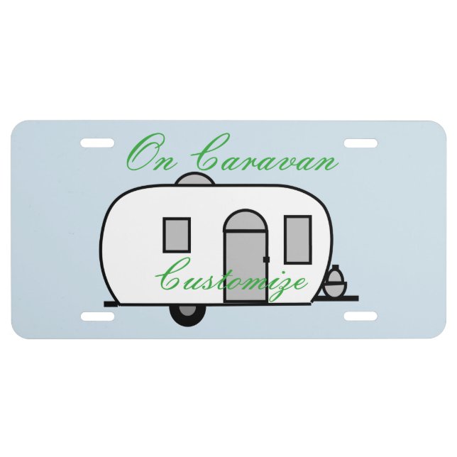 Rounded travel trailer Thunder_Cove License Plate (Front)