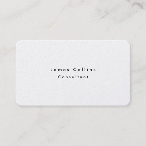Rounded Trendy Simple Plain Minimalist Modern Business Card
