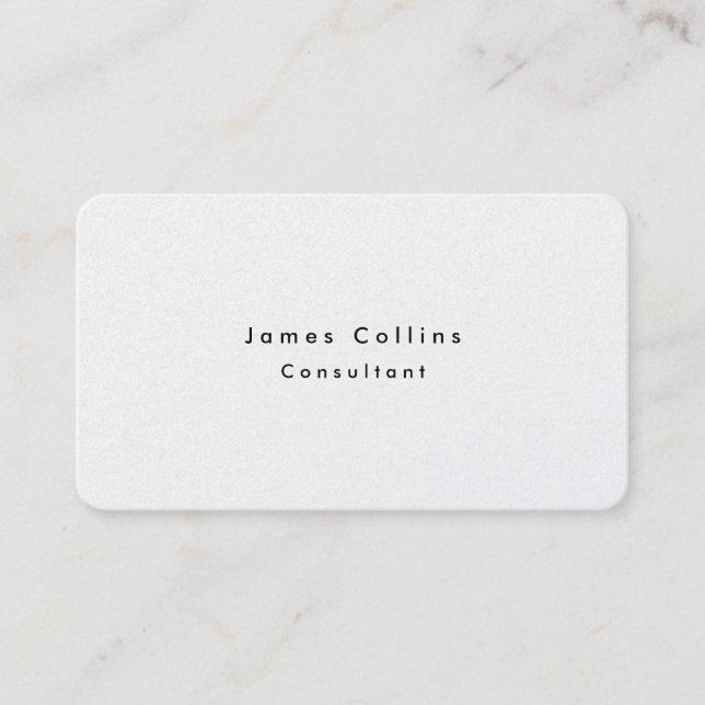 Rounded Trendy Simple Plain Minimalist Modern Business Card (Front)