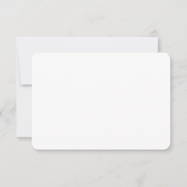 Rounded Wedding RSVP Response Card 3.5" x 5" (Front)
