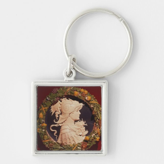 Roundel bearing a profile portrait keychain (Front)