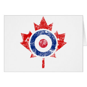Roundel Canada Curling Hockey Target Grunge Ice Cards