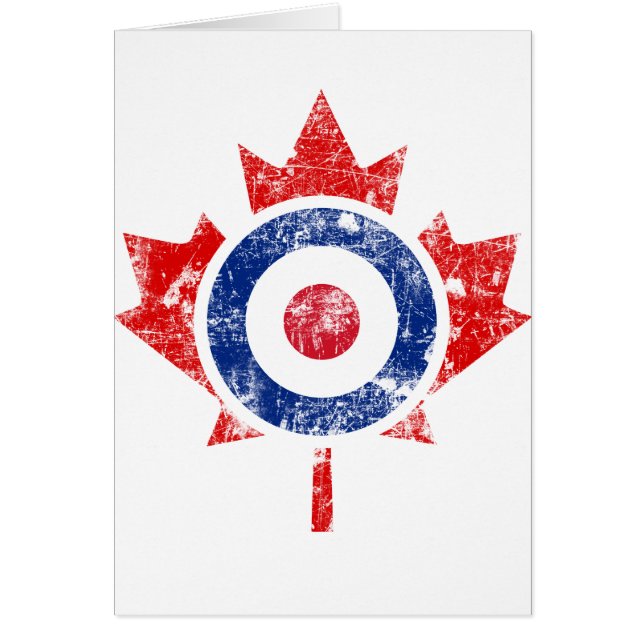 Roundel Canada Curling Hockey Target Grunge Ice Cards (Front)