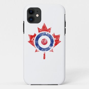 Roundel Canada Curling Hockey Target Grunge Ice Iphone 11 Case by MustacheShoppe at Zazzle