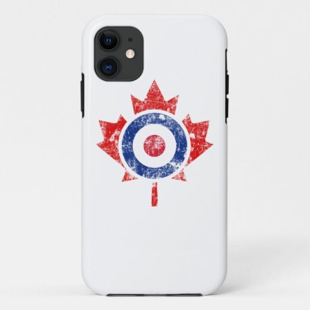 Roundel Canada Curling Hockey Target Grunge Ice Iphone 11 Case