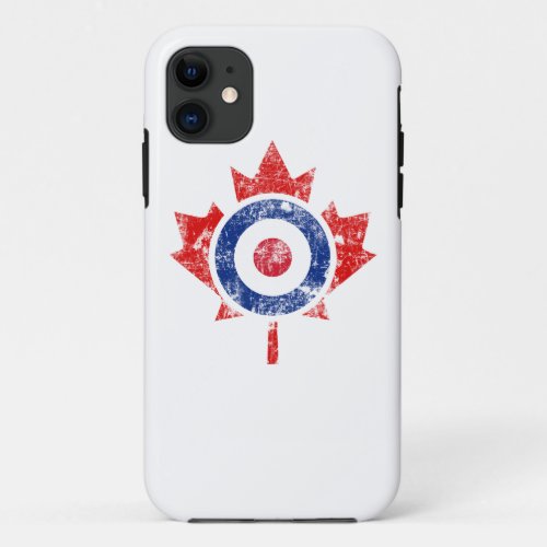 Roundel Canada Curling Hockey Target Grunge Ice iPhone 11 Case