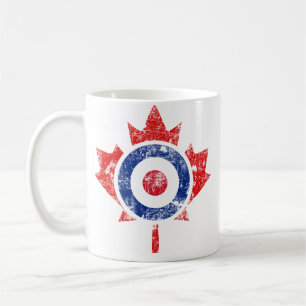 Roundel Canada Curling Hockey Target Grunge Ice Coffee Mug