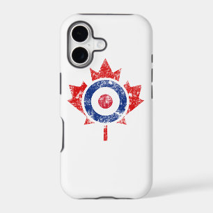Roundel Canada Curling Hockey Target Grunge Ice iPhone 17 Case