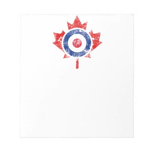 Roundel Canada Curling Hockey Target Grunge Ice Notepad