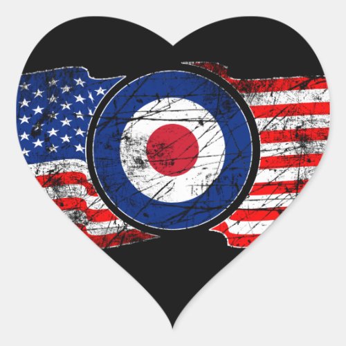 Roundel Mods USA Target Scooter Heart Sticker