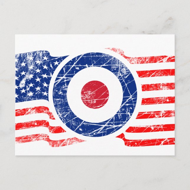 Roundel Mods USA Target Scooter Postcard (Front)