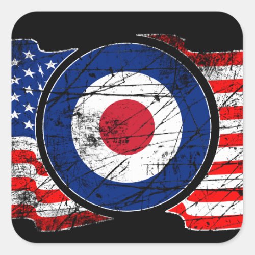 Roundel Mods USA Target Scooter Square Sticker