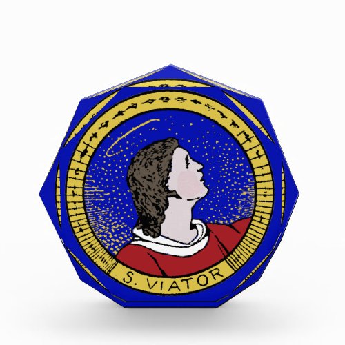 Roundel of St Viator of Lyon the Catechist LD 01 Acrylic Award