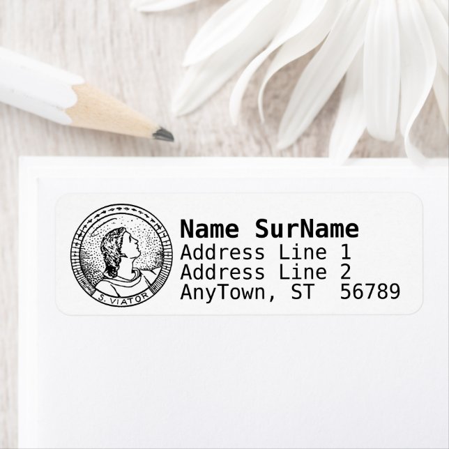 Roundel of St Viator of Lyon the Catechist (LD 01) Label (Insitu)