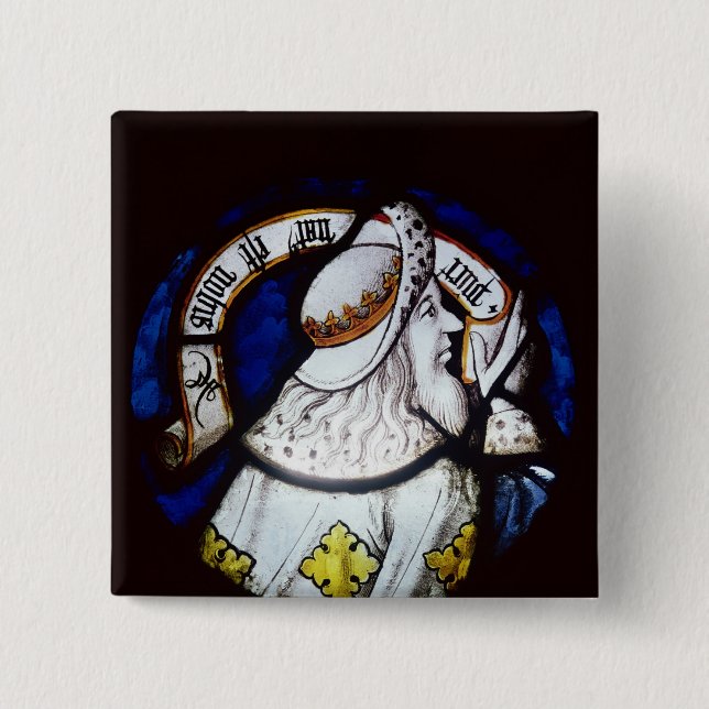 Roundel of the prophet Isaiah Pinback Button (Front)