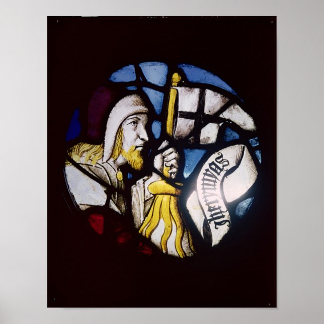 Roundel of the prophet Jeremiah, 15th century Poster (Front)