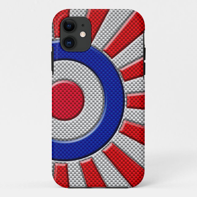 Roundel Sunburst Carbon Fiber Style Case-Mate iPhone Case (Back)