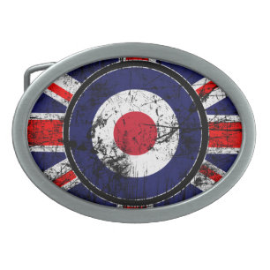 Roundel Target Mods UK Target Union Jack Oval Belt Buckle