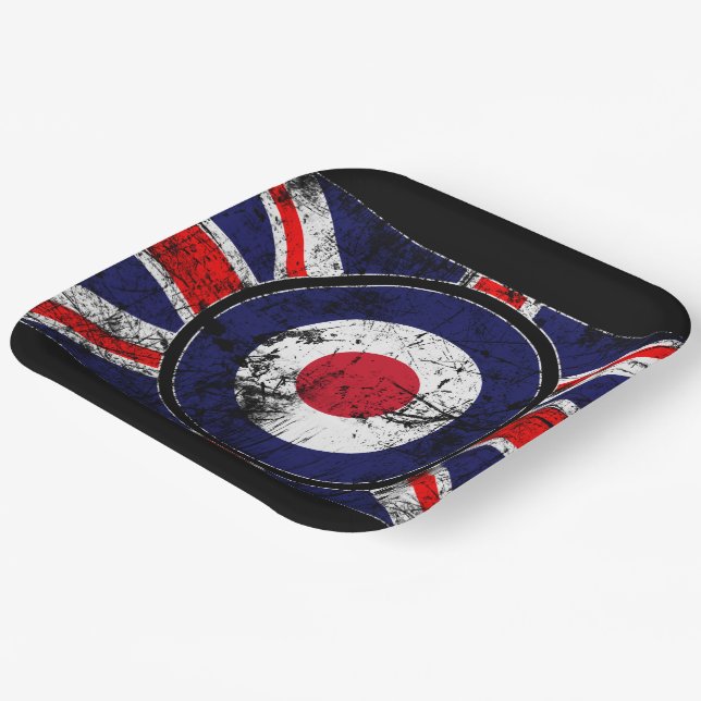 Roundel Target Mods UK Target Union Jack Paper Plates (Angled)