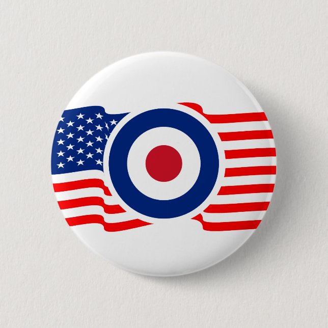 Roundel USA Target Graphic Pinback Button (Front)